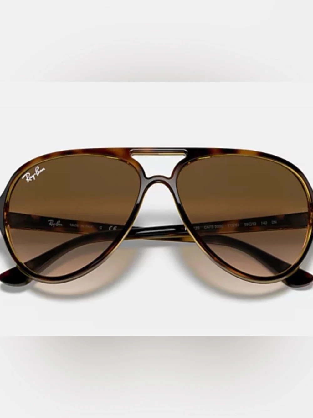 Ray-Ban Men’s RB 4125 Aviator Sunglasses - Brown Lenses